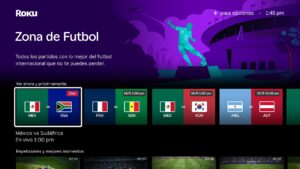 Roku lanza en México su Zona de Futbol para seguir el torneo más importante del año